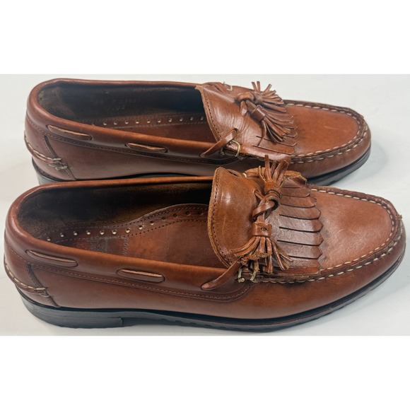 Allen Edmonds Dellwood Men\'s Brown Tasseled Slip‎ On Dress Shoes Size 8.5 D main image 10